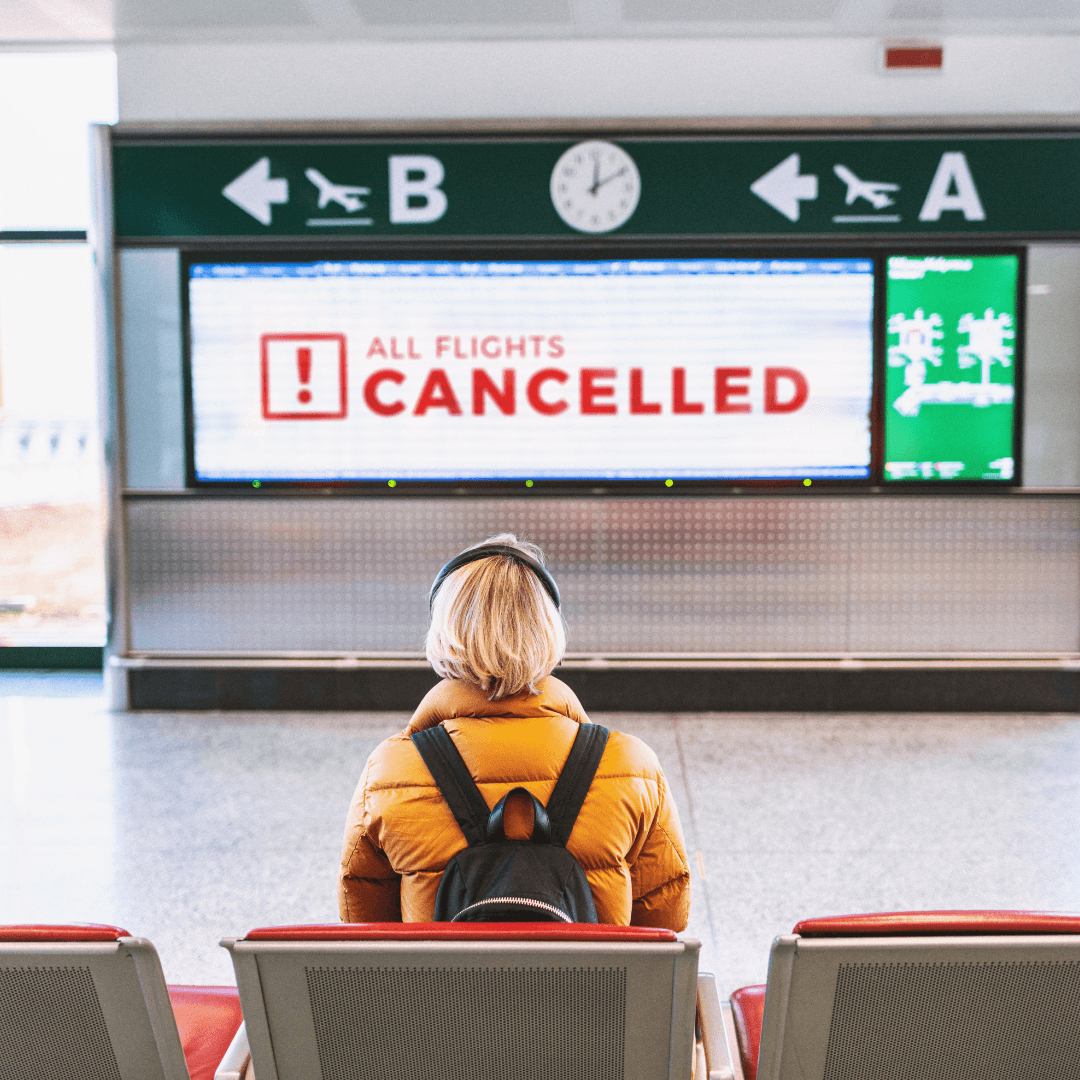 Vuelo cancelado por la aerolínea